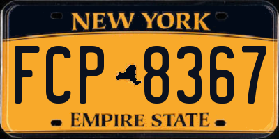 NY license plate FCP8367