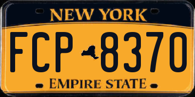 NY license plate FCP8370