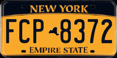 NY license plate FCP8372