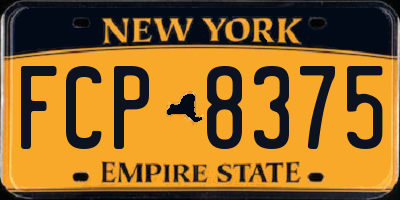 NY license plate FCP8375