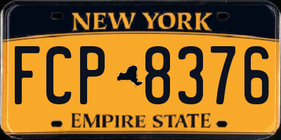 NY license plate FCP8376