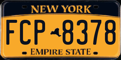 NY license plate FCP8378