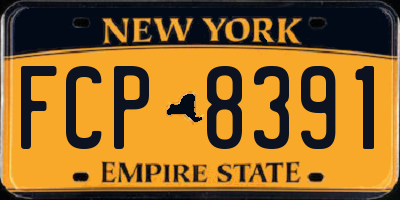 NY license plate FCP8391
