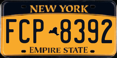 NY license plate FCP8392