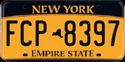 NY license plate FCP8397