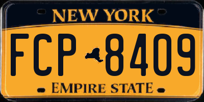NY license plate FCP8409