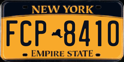NY license plate FCP8410