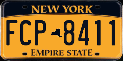 NY license plate FCP8411