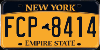 NY license plate FCP8414