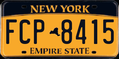 NY license plate FCP8415