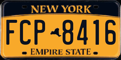 NY license plate FCP8416