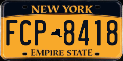 NY license plate FCP8418