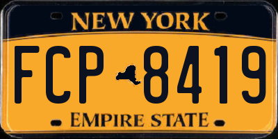 NY license plate FCP8419