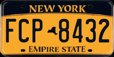 NY license plate FCP8432