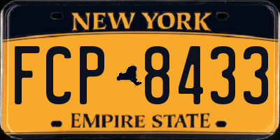NY license plate FCP8433