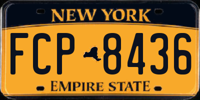 NY license plate FCP8436