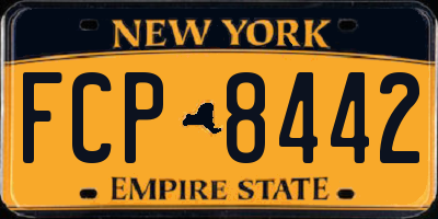 NY license plate FCP8442