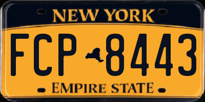 NY license plate FCP8443
