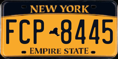 NY license plate FCP8445