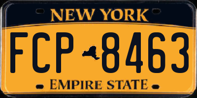 NY license plate FCP8463