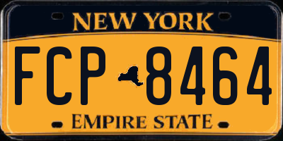 NY license plate FCP8464