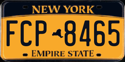 NY license plate FCP8465
