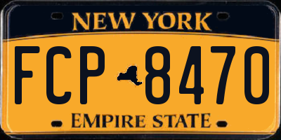 NY license plate FCP8470