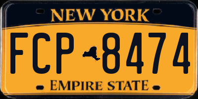 NY license plate FCP8474
