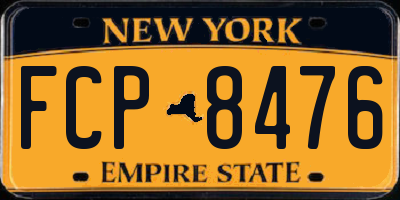 NY license plate FCP8476