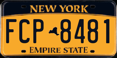 NY license plate FCP8481