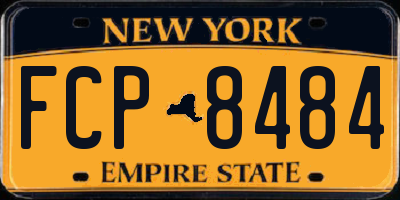 NY license plate FCP8484