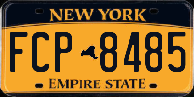 NY license plate FCP8485