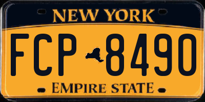 NY license plate FCP8490