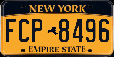 NY license plate FCP8496