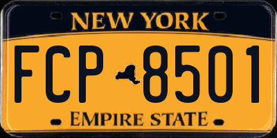 NY license plate FCP8501