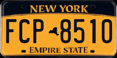 NY license plate FCP8510