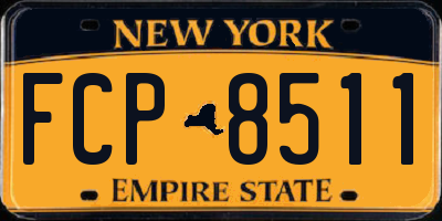 NY license plate FCP8511