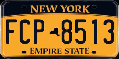 NY license plate FCP8513