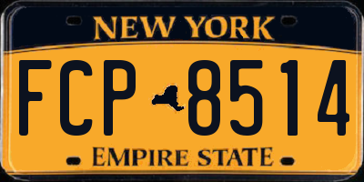 NY license plate FCP8514