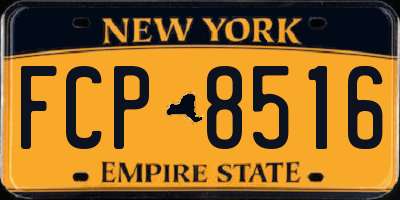 NY license plate FCP8516
