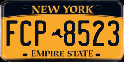 NY license plate FCP8523