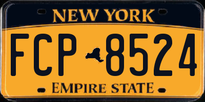 NY license plate FCP8524
