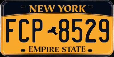NY license plate FCP8529