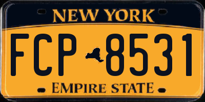 NY license plate FCP8531