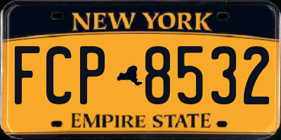 NY license plate FCP8532