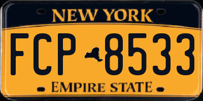 NY license plate FCP8533