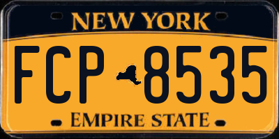 NY license plate FCP8535