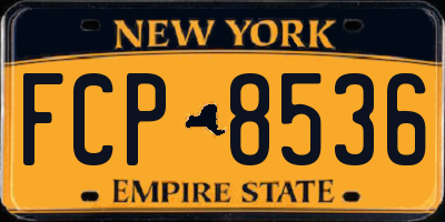 NY license plate FCP8536
