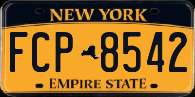 NY license plate FCP8542