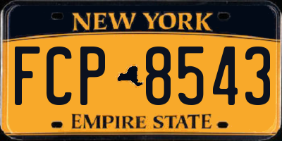 NY license plate FCP8543